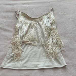 Amazon Elegant Cream Fringe Camisole